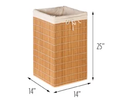 Bamboo Wicker Laundry Hamper With Canvas Lining 9 Bamboo Wicker Laundry Hamper With Canvas Lining -Cuisinart Store 810669699 A0 5
