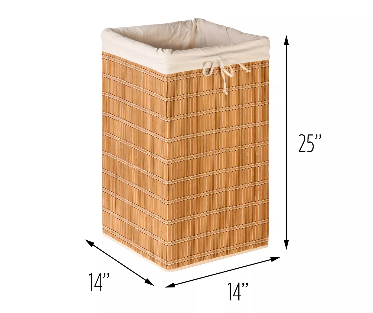 Bamboo Wicker Laundry Hamper With Canvas Lining 5 Bamboo Wicker Laundry Hamper With Canvas Lining - Image 5