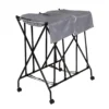 Black & Gray Double Bounce-Back Laundry Hamper