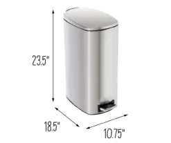 Stainless Steel 10.5-Gal. Pedal Soft-Close Slim Trash Can 15 Stainless Steel 10.5-Gal. Pedal Soft-Close Slim Trash Can -Cuisinart Store 810669702 A0 8