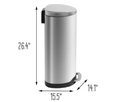 Stainless Steel 10.5-Gal. Pedal Soft-Close Trash Can -Cuisinart Store 810669703 A0 8