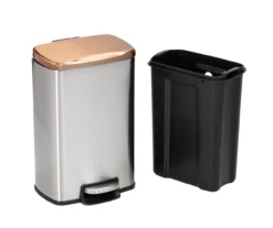 Silver & Rose Gold Stainless Steel 2-Piece Pedal Soft-Close Trash Can Set 11 Silver & Rose Gold Stainless Steel 2-Piece Pedal Soft-Close Trash Can Set -Cuisinart Store 810669709 A0 3