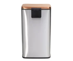 Silver & Rose Gold Stainless Steel 2-Piece Pedal Soft-Close Trash Can Set 12 Silver & Rose Gold Stainless Steel 2-Piece Pedal Soft-Close Trash Can Set -Cuisinart Store 810669709 A0 4