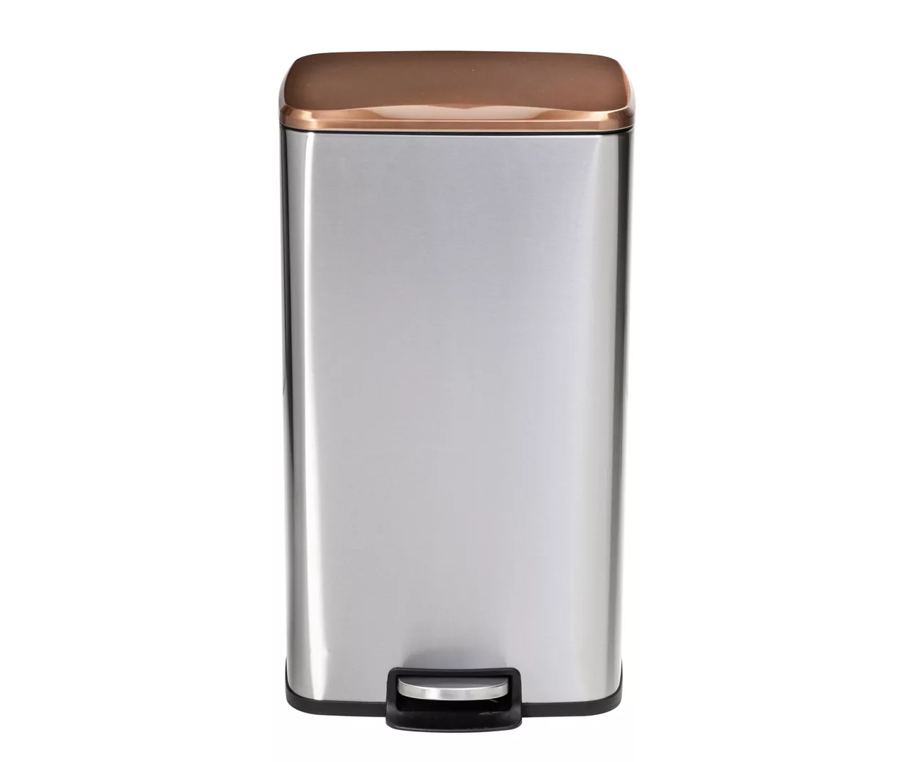 Silver & Rose Gold Stainless Steel 2-Piece Pedal Soft-Close Trash Can Set 6 Silver & Rose Gold Stainless Steel 2-Piece Pedal Soft-Close Trash Can Set - Image 6
