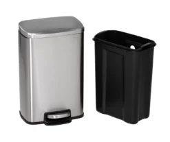 Stainless Steel Rectangular 2-Piece Pedal Soft-Close Trash Can Set 11 Stainless Steel Rectangular 2-Piece Pedal Soft-Close Trash Can Set -Cuisinart Store 810669710 A0 3