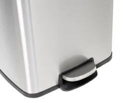 Stainless Steel Rectangular 2-Piece Pedal Soft-Close Trash Can Set 13 Stainless Steel Rectangular 2-Piece Pedal Soft-Close Trash Can Set -Cuisinart Store 810669710 A0 5