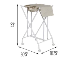 White & Beige Bounce-Back Laundry Hamper -Cuisinart Store 810669714 A0 10