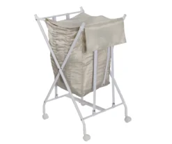 White & Beige Bounce-Back Laundry Hamper -Cuisinart Store 810669714 A0 9