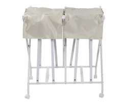 White & Beige Double Bounce-Back Laundry Hamper -Cuisinart Store 810669715 A0 3