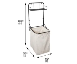 Black Wall-Mounted Hamper With Shelf -Cuisinart Store 810669717 A0 10