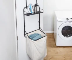 Black Wall-Mounted Hamper With Shelf -Cuisinart Store 810669717 A0 8