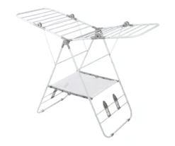White Expandable Folding-Wing Drying Rack