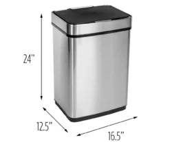Stainless Steel & Black 13-Gal. Motion Sensor Trash Can -Cuisinart Store 810669723 A0 5
