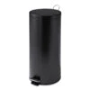 Matte Black Stainless Steel 8-Gal. Round Pedal Trash Can