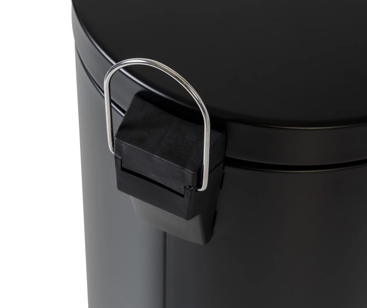 Matte Black Stainless Steel 8-Gal. Round Pedal Trash Can 2 Matte Black Stainless Steel 8-Gal. Round Pedal Trash Can - Image 2