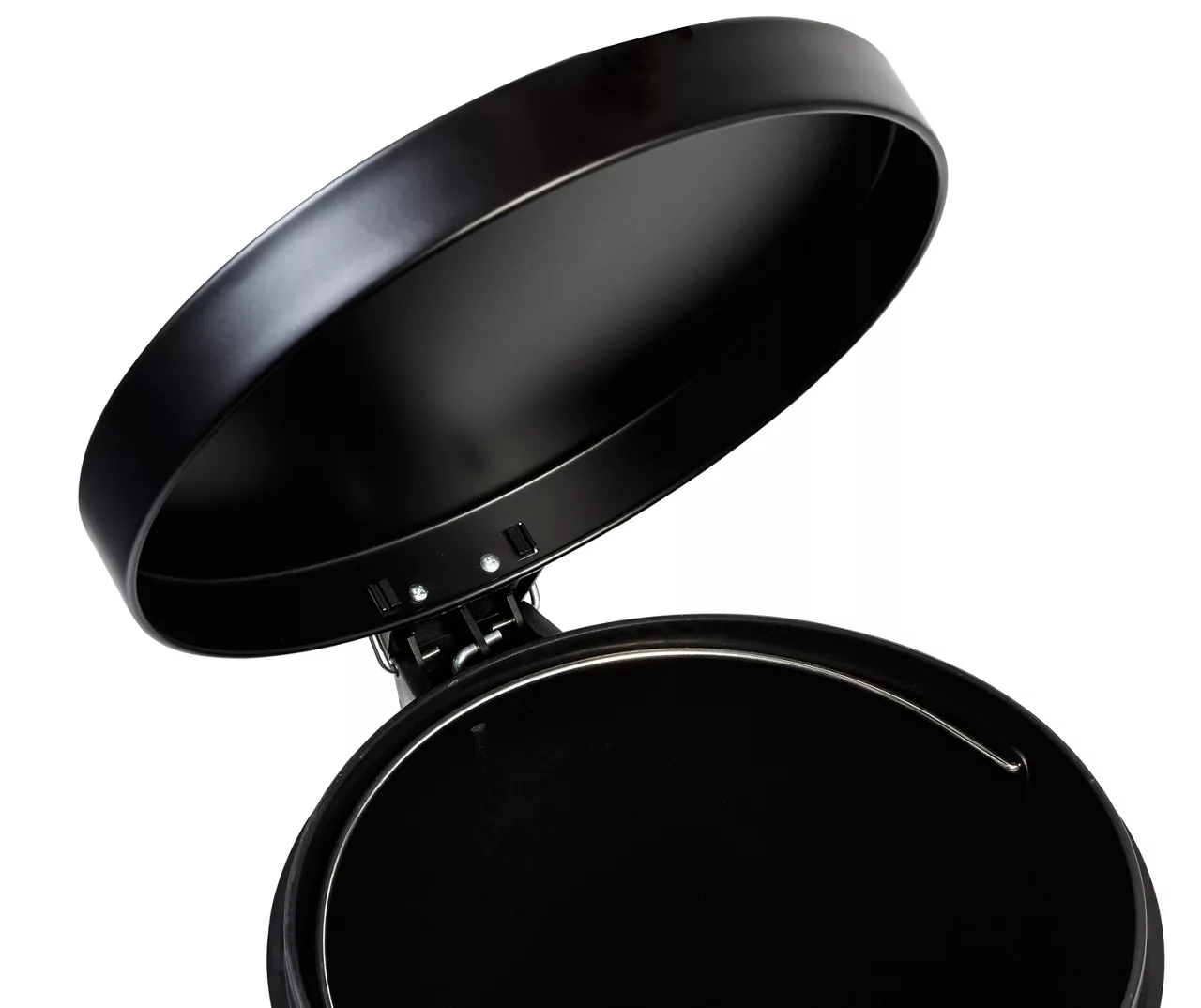 Matte Black Stainless Steel 8-Gal. Round Pedal Trash Can 3 Matte Black Stainless Steel 8-Gal. Round Pedal Trash Can - Image 3