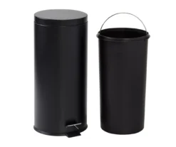 Matte Black Stainless Steel 8-Gal. Round Pedal Trash Can 11 Matte Black Stainless Steel 8-Gal. Round Pedal Trash Can -Cuisinart Store 810669725 A0 5