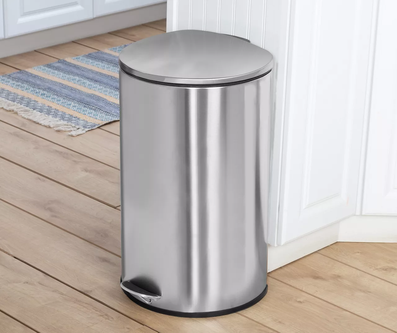 Stainless Steel 10.5-Gal. Semicircle Pedal Soft-Close Trash Can 7 Stainless Steel 10.5-Gal. Semicircle Pedal Soft-Close Trash Can - Image 7