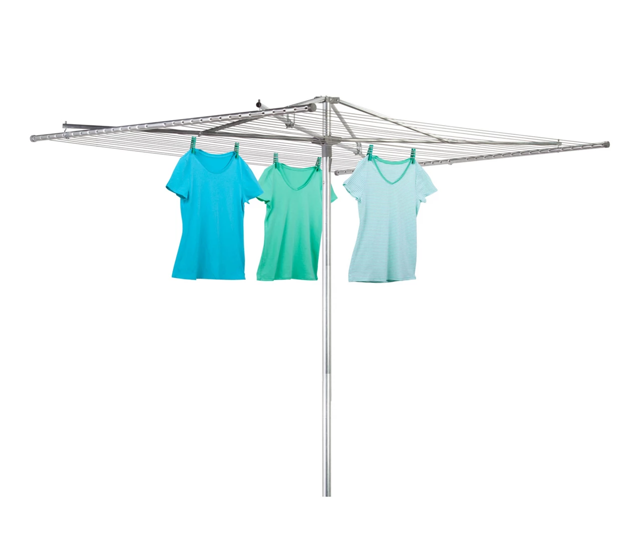 Silver Outdoor Umbrella Drying Rack 2 Silver Outdoor Umbrella Drying Rack - Image 2
