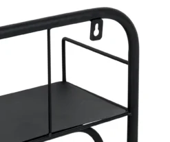 Black Wall-Mounted Drying Rack With Shelf -Cuisinart Store 810669734 A0 2