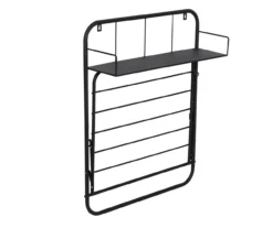 Black Wall-Mounted Drying Rack With Shelf -Cuisinart Store 810669734 A0 4