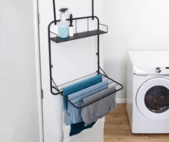 Black Wall-Mounted Drying Rack With Shelf -Cuisinart Store 810669734 A0 7