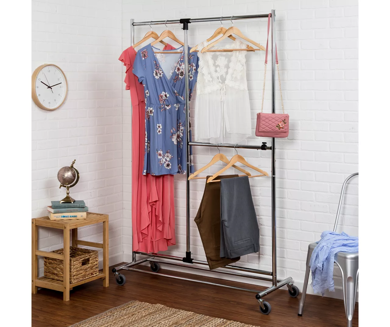 Chrome 2-Tier Garment Rack 5 Chrome 2-Tier Garment Rack - Image 5