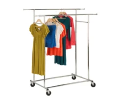 Chrome Dual Bar Rolling Garment Rack 15 Chrome Dual Bar Rolling Garment Rack -Cuisinart Store 810669740 A0 8