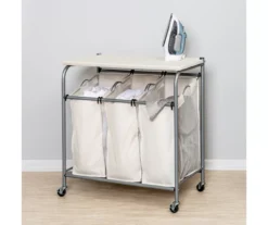 Beige Triple Laundry Sorter & Ironing Table -Cuisinart Store 810669744 A0 5
