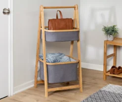 Gray & Natural Bamboo 2-Tier Collapsible A-Frame Shelf 16 Gray & Natural Bamboo 2-Tier Collapsible A-Frame Shelf -Cuisinart Store 810669747 A0 7