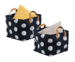 Navy & White Dots Canvas Storage Totes, 2-Pack 9 Navy & White Dots Canvas Storage Totes, 2-Pack -Cuisinart Store 810669749 A0 5