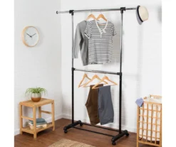 Chrome Double-Bar Rolling Garment Rack 9 Chrome Double-Bar Rolling Garment Rack -Cuisinart Store 810669752 A0 4