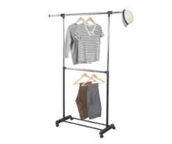 Chrome Double-Bar Rolling Garment Rack 10 Chrome Double-Bar Rolling Garment Rack -Cuisinart Store 810669752 A0 5