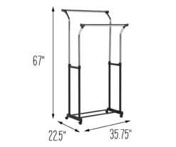 Chrome Dual-Bar Heavy Duty Garment Rack 9 Chrome Dual-Bar Heavy Duty Garment Rack -Cuisinart Store 810669753 A0 5