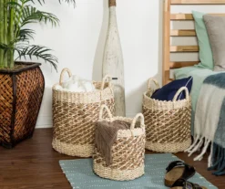 Natural Tea-Stained 3-Piece Woven Nesting Storage Basket Set -Cuisinart Store 810669762 A0 3