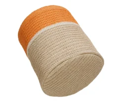 Natural & Orange 3-Piece Paper Straw Nesting Storage Basket Set -Cuisinart Store 810669763 A0 3