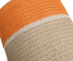 Natural & Orange 3-Piece Paper Straw Nesting Storage Basket Set -Cuisinart Store 810669763 A0 4