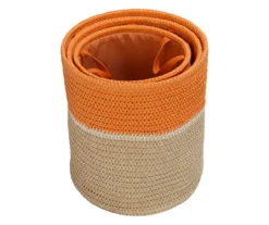 Natural & Orange 3-Piece Paper Straw Nesting Storage Basket Set -Cuisinart Store 810669763 A0 5