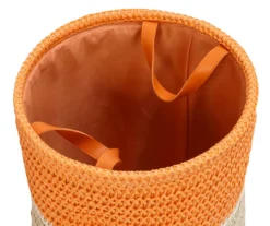 Natural & Orange 3-Piece Paper Straw Nesting Storage Basket Set -Cuisinart Store 810669763 A0 6