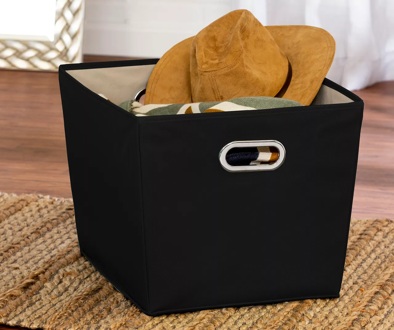 Black Large Storage Bin 2 Black Large Storage Bin - Image 2