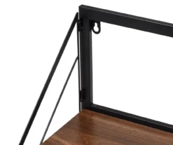 Black & Walnut-Finish Wall-Mounted Drying Rack With Shelf -Cuisinart Store 810669777 A0 3