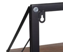 Black & Walnut-Finish Wall-Mounted Drying Rack With Shelf -Cuisinart Store 810669777 A0 4