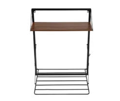 Black & Walnut-Finish Wall-Mounted Drying Rack With Shelf -Cuisinart Store 810669777 A0 6