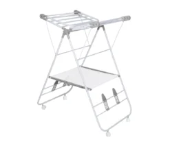 White Expandable Folding-Wing Wheeled Drying Rack 11 White Expandable Folding-Wing Wheeled Drying Rack -Cuisinart Store 810669779 A0 3