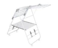 White Expandable Folding-Wing Wheeled Drying Rack 12 White Expandable Folding-Wing Wheeled Drying Rack -Cuisinart Store 810669779 A0 4