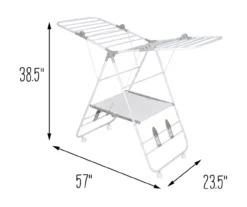 White Expandable Folding-Wing Wheeled Drying Rack 17 White Expandable Folding-Wing Wheeled Drying Rack -Cuisinart Store 810669779 A0 9