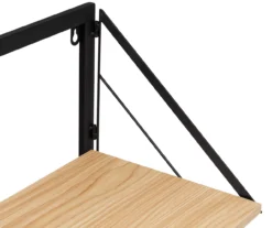 Black & Maple-Finish Wall-Mounted Drying Rack With Shelf 11 Black & Maple-Finish Wall-Mounted Drying Rack With Shelf -Cuisinart Store 810669785 A0 3