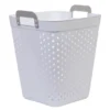 White Flex Dot Laundry Hamper With Handles, (16.5")