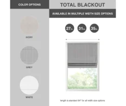 Paxton Blackout Cordless Roman Shade -Cuisinart Store 810676368 810676369 810676370 D6 10