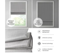 Paxton Blackout Cordless Roman Shade -Cuisinart Store 810676368 810676369 810676370 D6 8